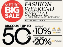Belanja Fashion Brand Favorit Lebih Murah, Ada Diskon 50% di Metro Big Sale