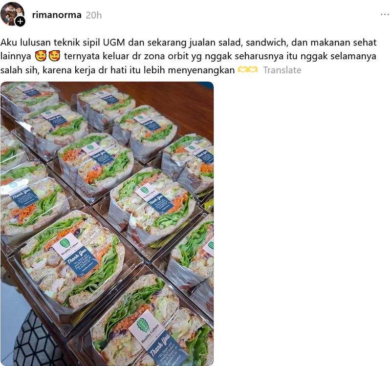Netizen Threads Netizen Threads adu nasib soal jual makanan tidak sesuai jurusan kuliah