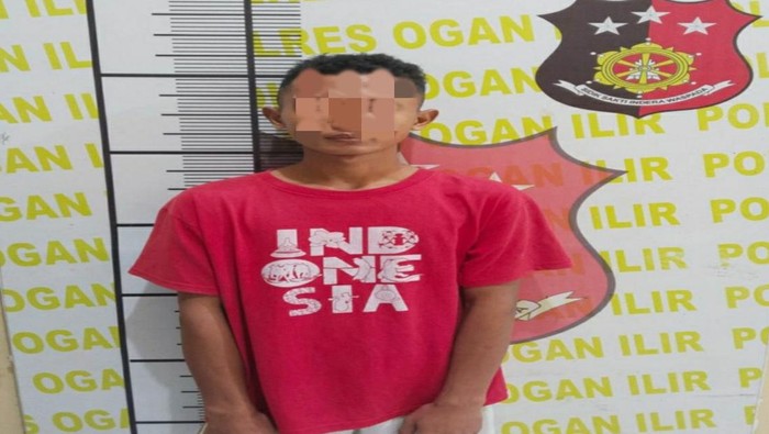 Pelaku pencabulan di Ogan Ilir saat ditangkap polisi