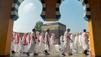 Sebanyak 300 peserta mengikuti manasik untuk memahami rangkaian ibadah haji. Foto: ANTARA FOTO/Putra M. Akbar