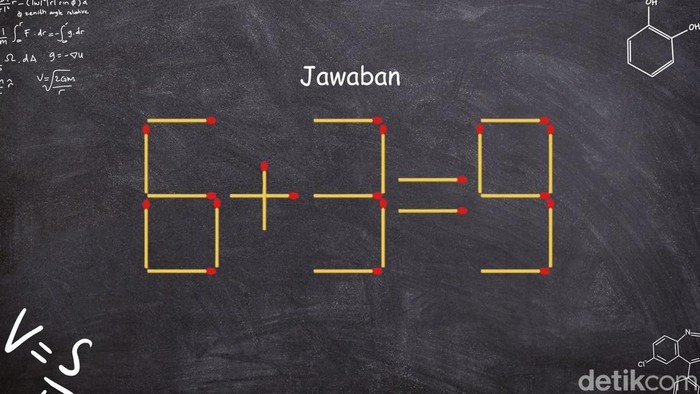 Logikanya tampak ngaco, tapi memang itu tugasnya. Perbaiki hitungan ini dengan memindahkan sebatang atau beberapa batang korek sesuai instruksi.