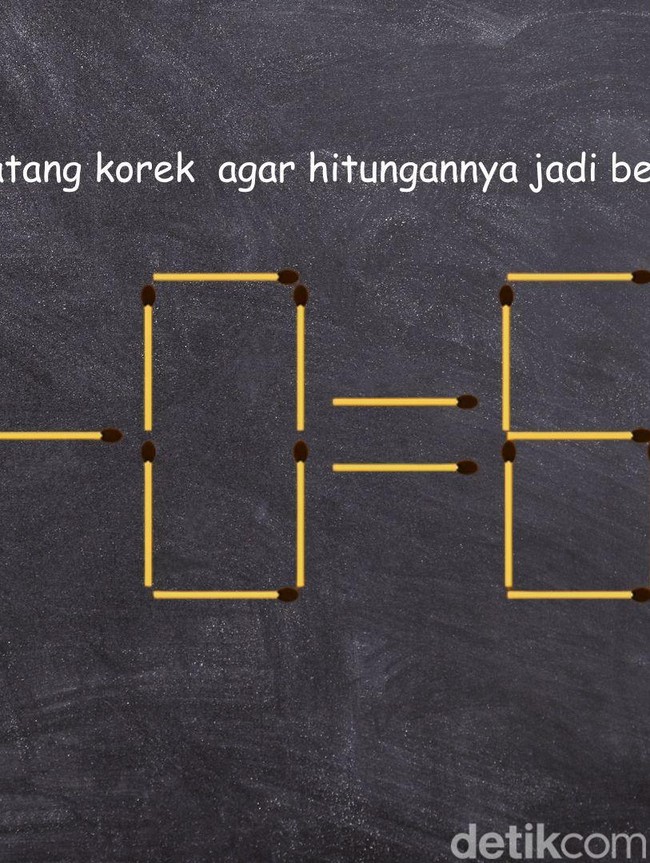 Mumpung Libur, Asah Otak Yuk! Pindahkan Korek Api Agar Hitungannya Benar