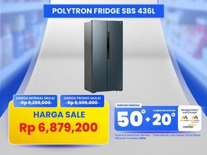 Kulkas Side by Side 436L Banting Harga di Transmart Full Day Sale