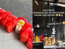 Antrean Aldis Burger Membludak, Jastip Ini Kebanjiran Order 138 Burger!