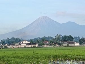 Gunung Semeru Erupsi 8 Kali Pagi Ini, Lava Pijar Capai 1,5 Km