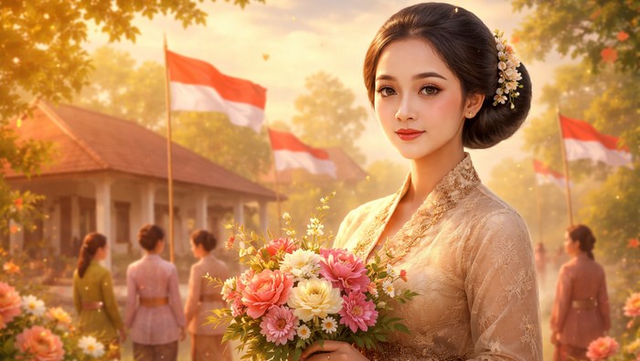 Ilustrasi perayaan hari Kartini. Rayakan dengan puisi-puisi indah ini.