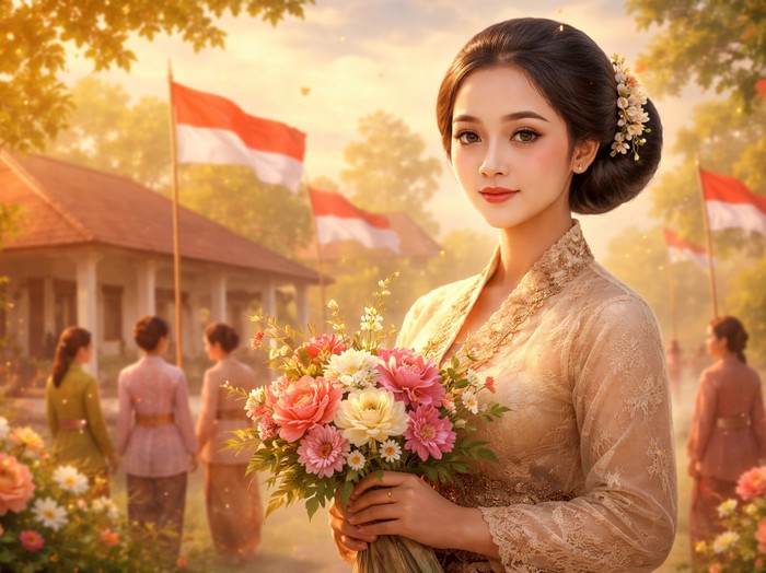 Ilustrasi perayaan hari Kartini. Rayakan dengan puisi-puisi indah ini.