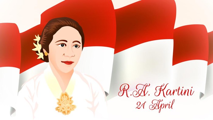 Ilustrasi ucapan selamat merayakan hari Kartini.