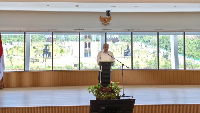Ketua MPR Ahmad Muzani di IKN (Kurniawan/detikcom)