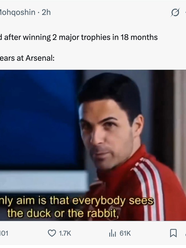 Meme Botol hingga Analogi Kelinci-Bebek Ledek Arsenal yang Dijegal Man City