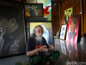 7 Lukisan Mbah Kibar Sold Out, Ada Potret Prabowo hingga Gibran
