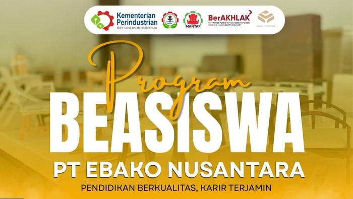 Beasiswa kuliah di Politeknik milik Kementerian Perindustrian.