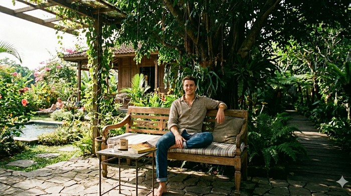 Ilustrasi pira duduk di tempat panas dan teduh sekaligus