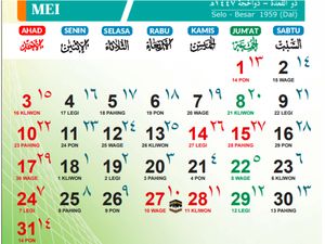 Hari Ini Malam Jumat Apa? Cek Weton dan Neptu Kalender Jawa Besok 1 Mei 2026