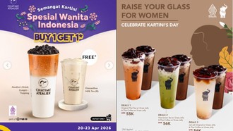 7 Promo Spesial Hari Kartini, Beli Kopi hingga Milk Tea dengan Harga Cuan!