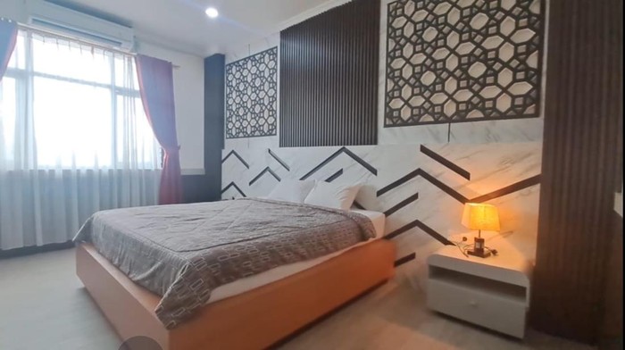 Ruangan Asrama Haji Sumsel yang telah direnovasi.