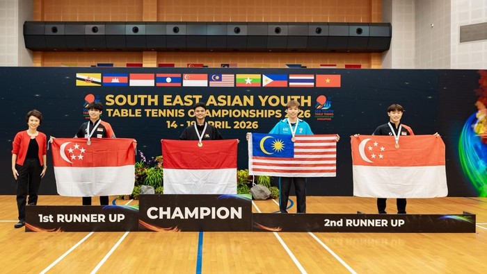 Indonesia meraih hasil positif di SEA Youth Table Tennis Championship 2026. Muhammad Naufal Junindra sukses mempersembahkan medali emas untuk Merah Putih.