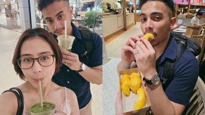 So Sweet! Omar Esteghlal Nyusul Prilly Latuconsina Kulineran ke Bangkok
