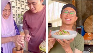 Jauh dari Hiruk Pikuk, Boby Tince Nikmati Masak Bareng Ibu di Desa