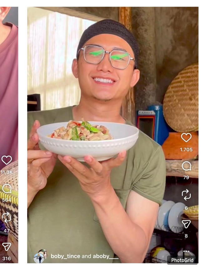 Jauh dari Hiruk Pikuk, Boby Tince Nikmati Masak Bareng Ibu di Desa