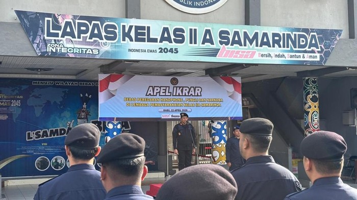 Apel ikrar zero Halinar di Lapas Kelas IIA Samarinda