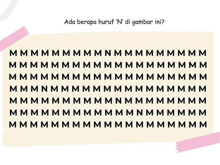 Ada Huruf yang Nyasar di Permainan Gambar Ini, Tak Banyak yang Bisa Temukan
