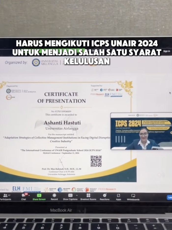Ashanty lulus ujian S3.