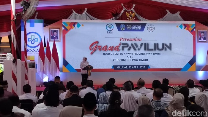 Gubernur Jawa Timur Khofifah Indar Parawansa resmikan Grand Paviliun RSSA Kota Malang.