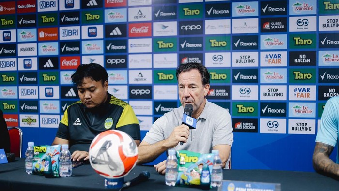 Jumpa pers PSIM Jogja usai menghadapi Persija Jakarta di Stadion Kapten I Wayan Dipta, Bali, Rabu (22/4/2026).