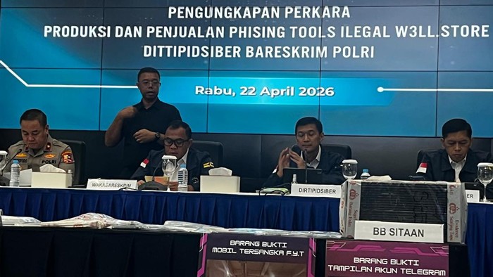 Konferensi Pers di Bareskrim Polri (Rumondang/detikcom)