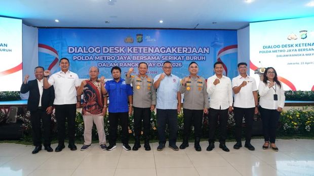 Polda Metro Jaya menggelar dialog dengan serikat buruh menjelang May Day.