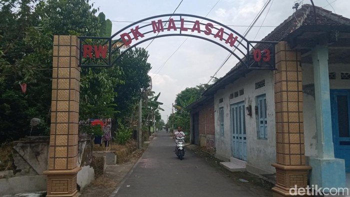 Suasana Dukuh Malasan, Desa Ketitang, Kecamatan Juwiring, Klaten, rabu (22/4/2026).