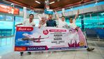 Momen Batik Air Terbang Perdana ke Nabire, Papua Tengah