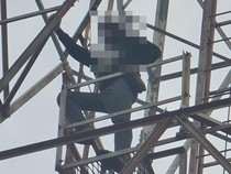 5 Fakta Pria Panjat Tower di Sidoarjo Diduga Depresi gegara Asmara