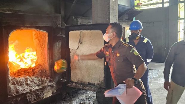 Bareskrim Polri memusnahkan barang bukti narkotika senilai Rp 149 miliar. (dok.istimewa)