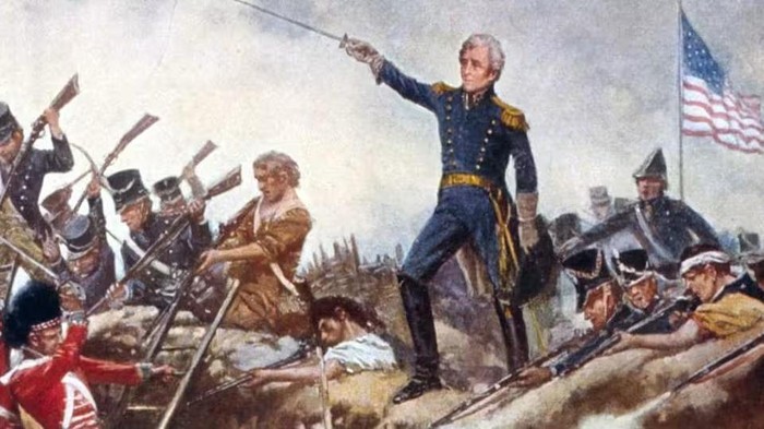 Ilustrasi perang antara AS dan Inggris.