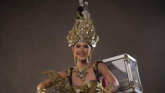 Viral Kostum Nasional Unik Puteri Indonesia Sumsel, Jadi Tukang Pempek Sepeda