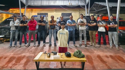 Pelaku pencurian di belasan lokasi di Mataram ditangkap polisi, Jumat (24/4/2026). (Foto : Polda NTB/detikBali).