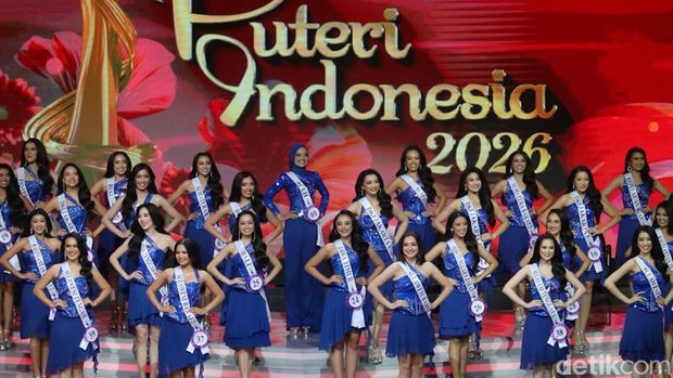 Pembukaan Puteri Indonesia 2026 Sebanyak 45 finalis Puteri Indonesia 2026 memeriahkan pembukaan malam penganugerahan yang digelar di JICC, Jakarta, Jumat (24/4/2026).