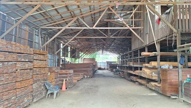 Pengungkapan pengiriman kayu ilegal antarpulau yang gudangnya berada di Samarinda (dok. Gakkum Kehutanan Kaltim) Pengungkapan pengiriman kayu ilegal antarpulau yang gudangnya berada di Samarinda (dok. Gakkum Kehutanan Kaltim)