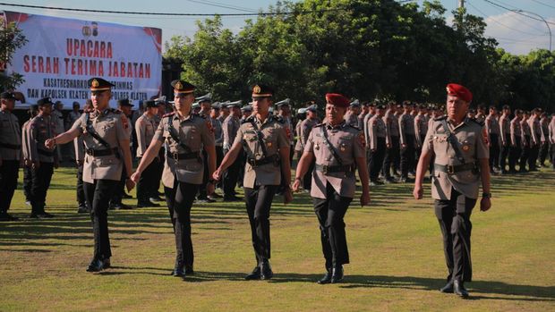 Sertijab sejumlah perwira jajaran Polres Klaten, Jumat (24/4/2026).
