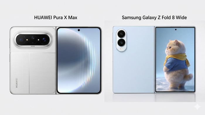 Galaxy Z Fold Wide vs Huawei Pura X Max