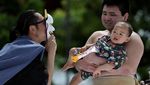 Tangisan Bayi Warnai Tradisi Nakizumo
