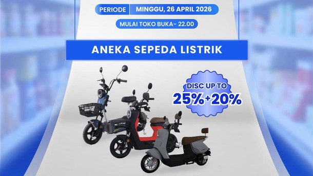 Beli Sepeda Listrik Bisa Hemat di Transmart Full Day Sale