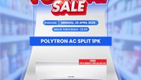 Adem Pakai AC Split Polytron 1 PK, Didiskon di Transmart Full Day Sale