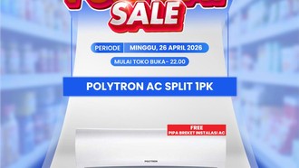 Adem Pakai AC Split Polytron 1 PK, Didiskon di Transmart Full Day Sale