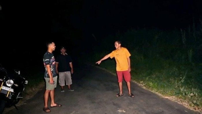 Agus Siswanto (46), warga Desa Kebonagung, Kecamatan Sawahan, Kabupaten Nganjuk di lokasi duel