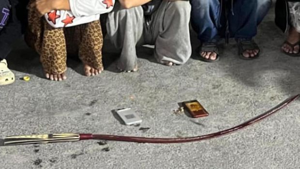 Celurit yang disita Brimob Polda Metro Jaya.