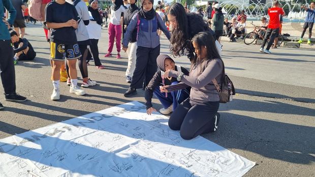 Komunitas pelajar gelar aksi damai di CFD HI