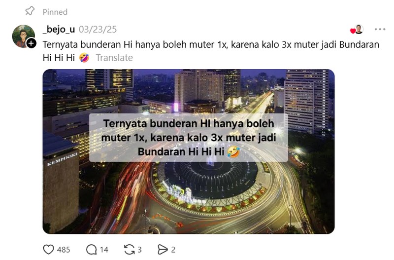 Di Threads, ada kanal jokesbapackbapack. Kalau kamu cari, di sana ada banyak tebak-tebakan garing yang bikin nyengir. Terpantau milenial sudah ikutan.